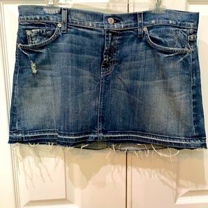 7 For All Mankind jean skirt